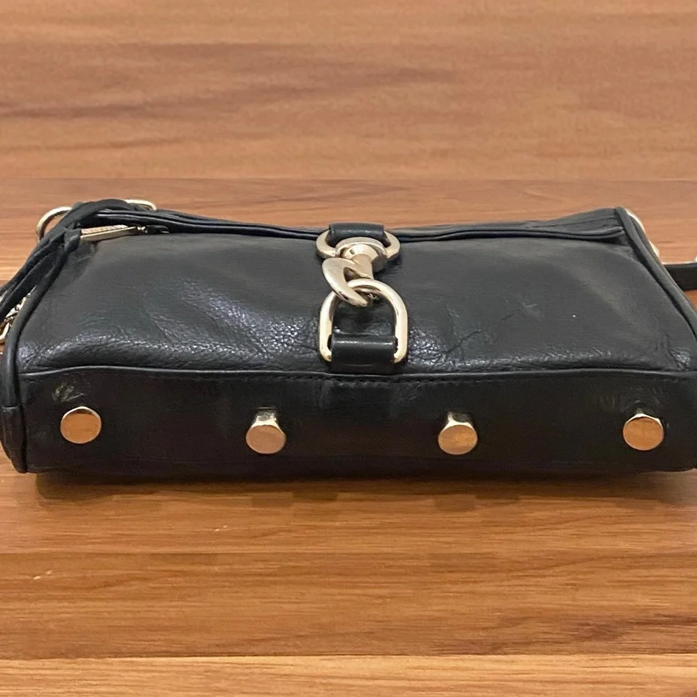 REBECCA MINKOFF Mini MAC Black Leather Crossbody Bag - Picture 11 of 16